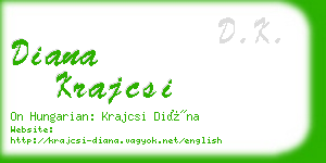 diana krajcsi business card